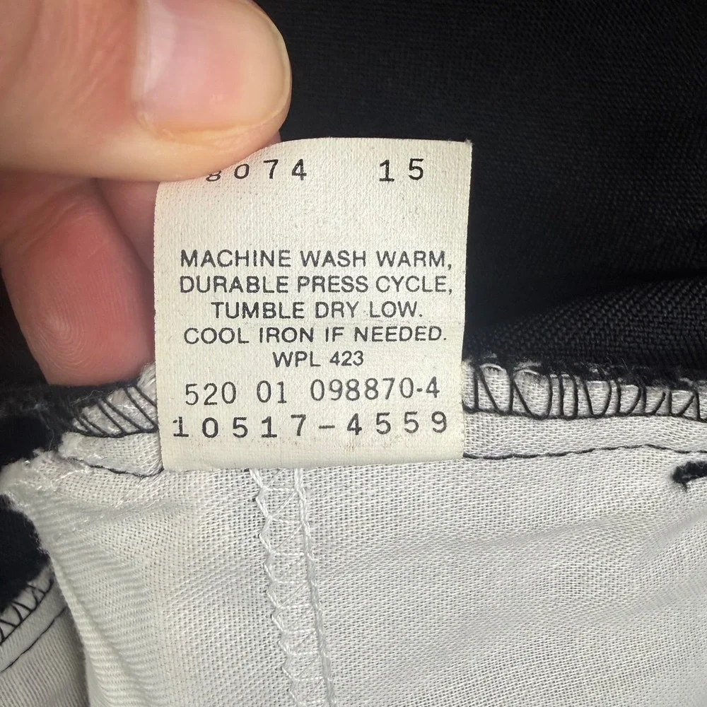 Vintage Levis Pants Mens Fits 33x28 Black 517 Sta Prest Bootcut 70s Made in USA